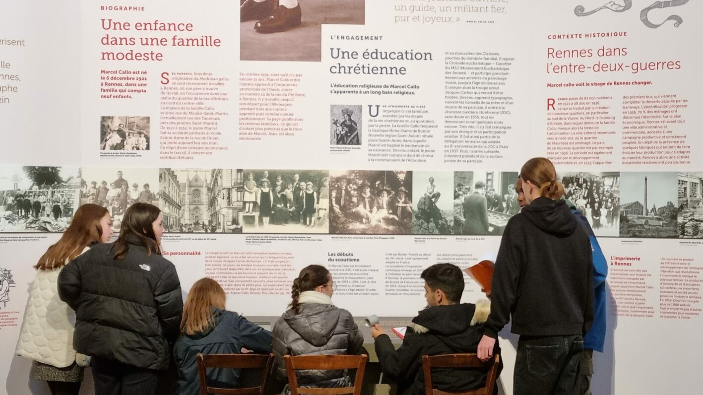 les élèves de l'ensemble scolaire notre dame du vieux cours exposition de Marcel Callo