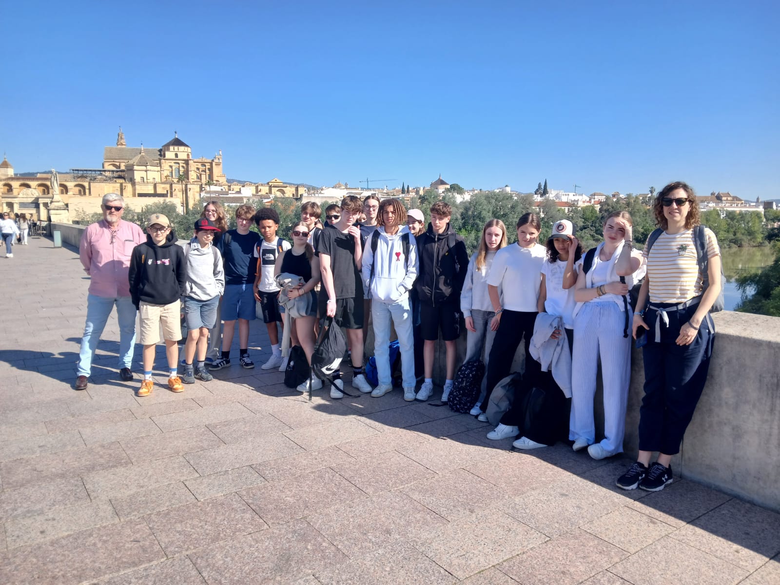 les élèves de 4eme en espagne dans la ville de Cordoue