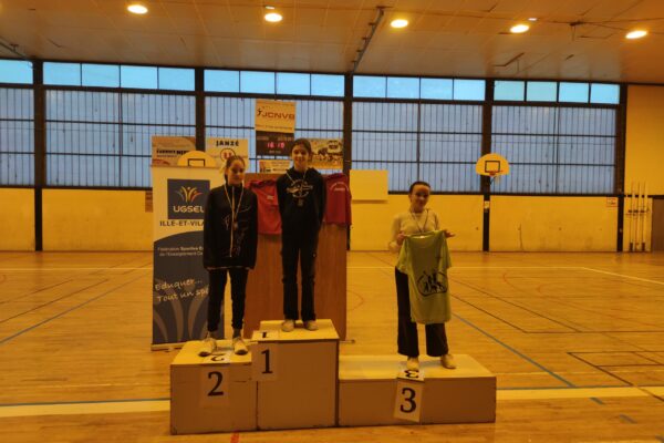 podium des élèves de Notre Dame du Vieux Cours